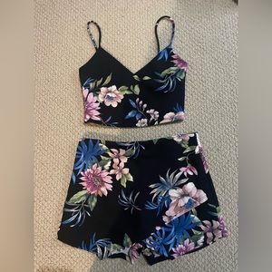 Blue Blush two piece floral set